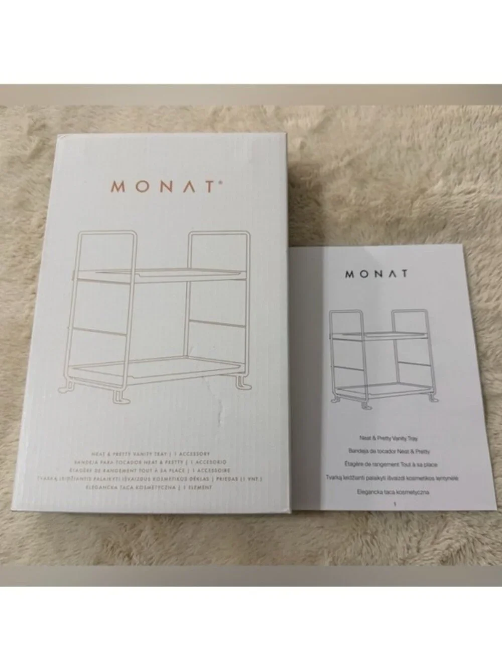 Monat - Neat & Pretty Vanity Tray Cosmetics Organizer Shelf
